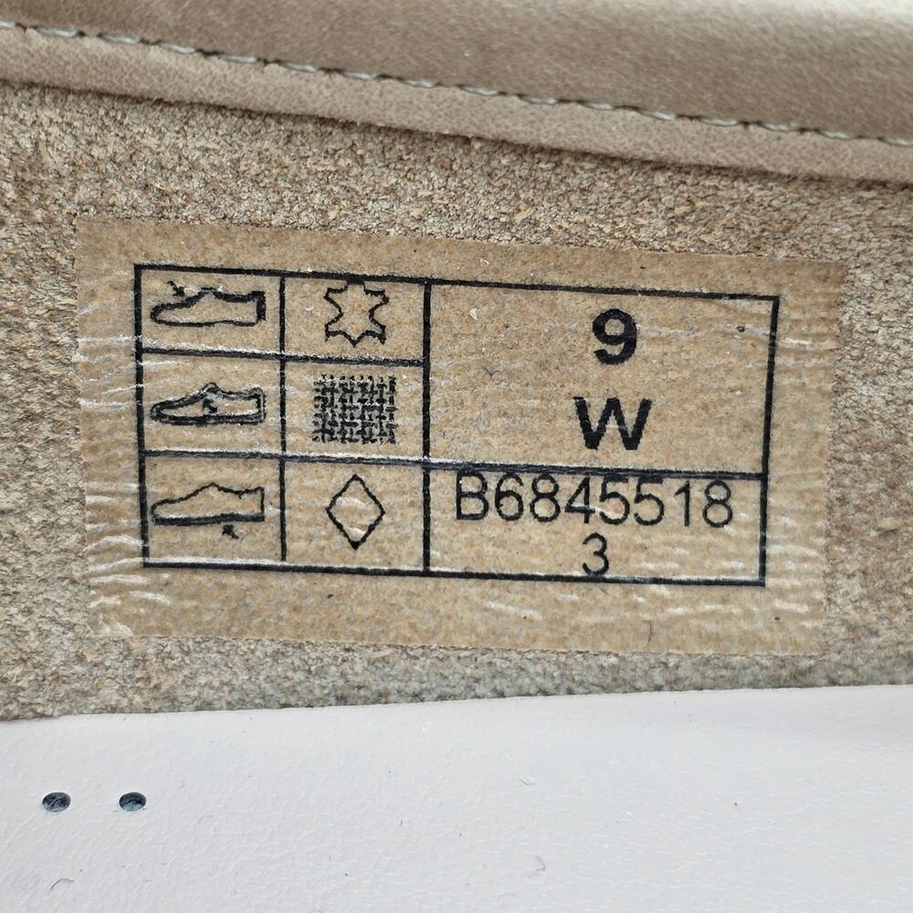 SAS Savvy Shoes Womens 9 Wide Beige Leather Perforated Walking Comfort Loafers